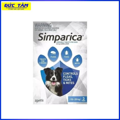 Viên nhai simparica (10.1 – 20kg) – Thú y Đức Tâm