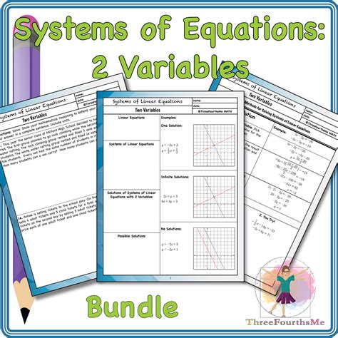 Systems Of Equations 2 Variables Bundle Amped Up Learning