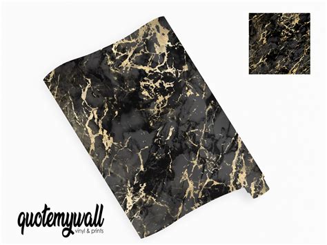 Black And Gold Effect Marble Vinyl Wrap Vinyl Wraps For Etsy Uk