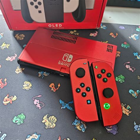 METAL OLED Red Nintendo Switch With LED Buttons - Etsy