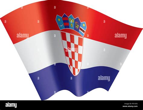 Croatia Flag Vector Illustration On A White Background Stock Vector