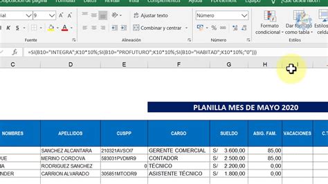 PLANILLA DE PAGOS YouTube