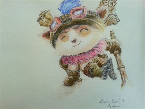 League Of Legends Teemo Drawing Legend Drawing Drawings Humanoid