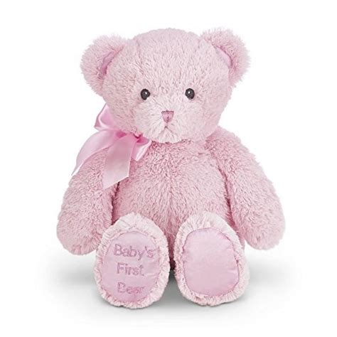 Bearington Collection Baby S First Teddy Bear Pink Inches Walmart