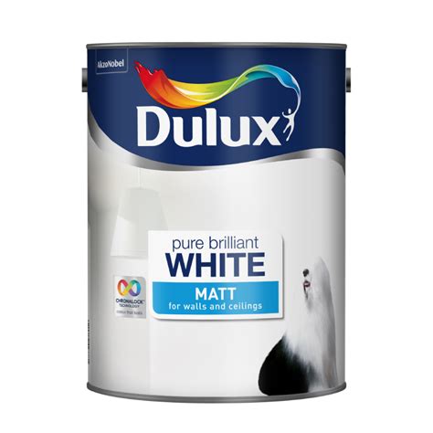 Dulux Интериорна боя Pure Brilliant White 5л бял мат Masterhaus