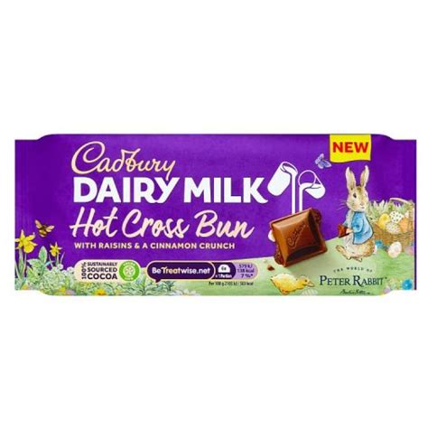 Cadbury Dairy Milk Hot Cross Bun Bar Brits R U S