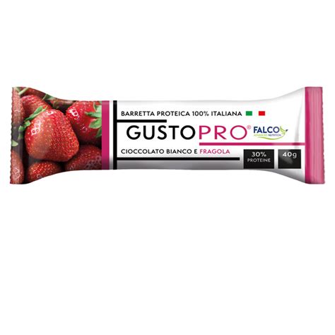 Barretta Proteica Gustopro Cioccolato Bianco E Fragola Gr