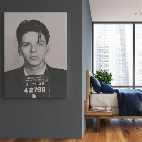 Frank Sinatra Mugshot Canvas Sinatra Wall Art Frank Sinatra Etsy