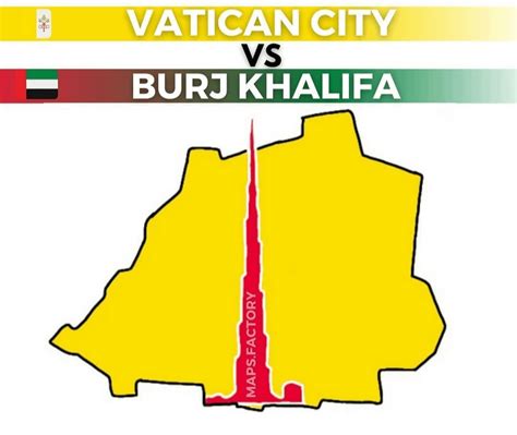 Burj Khalifas Height Compared To Vatican City Source I Dont Remember Rmaps