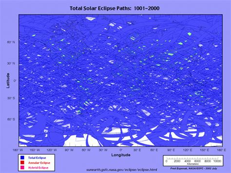 Solar Eclipses Paths Mapped - Vivid Maps