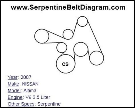 Nissan Altima Serpentine Belt Diagram