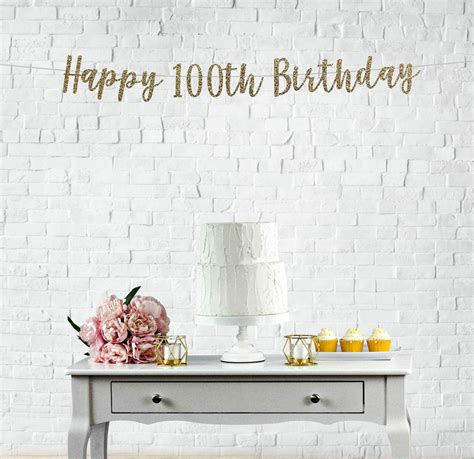 Happy 100th Birthday Banner Cheers to 100 Years Banner Happy - Etsy