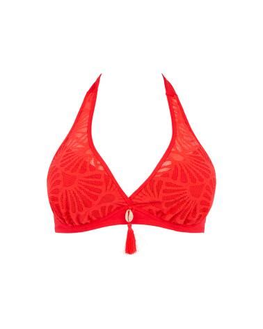 TRIÁNGULO DE BIKINI ANTIGEL LA MUSE DENTELLE COLOR rojo TALLAS TALLAS C COLOR CORAIL FLUO