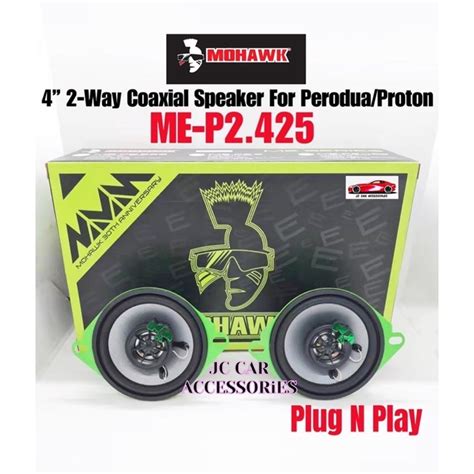 Mohawk 4 Inch 2 Way Coaxial Speaker ME P2 425 Plug Play For Perodua