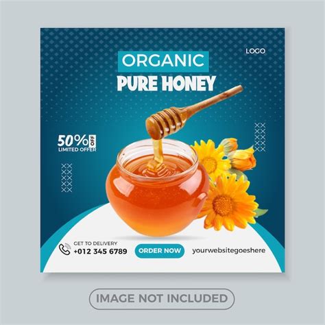 Premium Vector Vector Organic Honey Social Media Post Banner Design