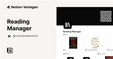 Reading Manager Vorlage Notion Marketplace