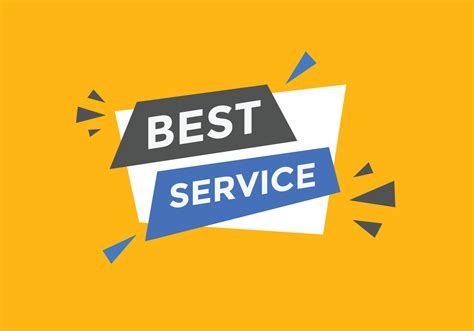 Best Service Text Button Best Service Speech Bubble Best Service Colorful Web Banner Vector