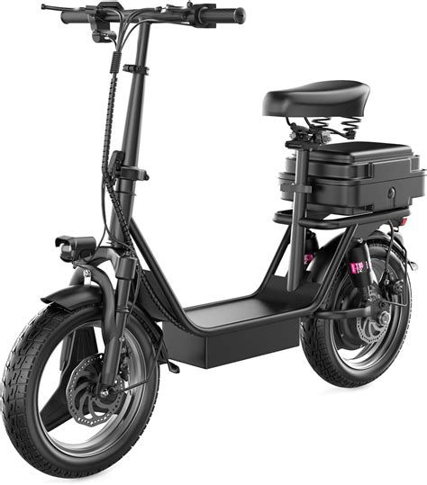 Azhar Electric Scooter Adults Electric Scooter With Seat 500w Motor Peak 650w Up To 25 Mph