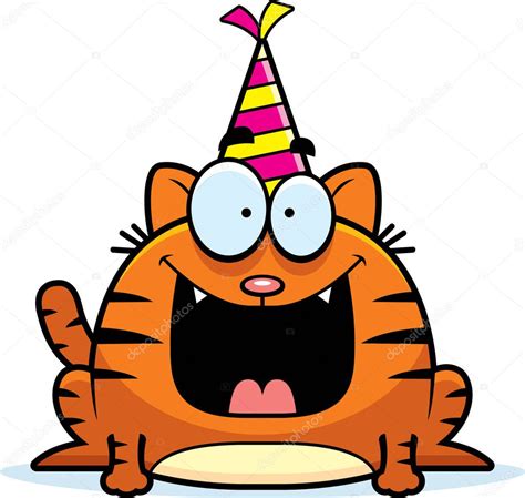 Cartoon Cat Birthday Party — Stock Vector © cthoman #136540788