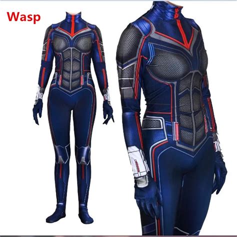 2018 New The Avengers Superhero Wasp Cosplay Costumes Janet Van Dyne