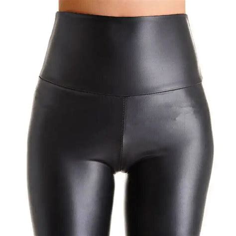 Normov S 5xl Plus Size Leather Leggings Women High Waist Leggings