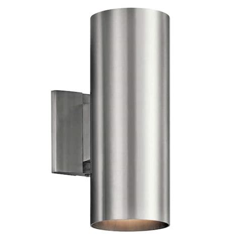 KICHLER Independence 12 In 2 Light Brushed Aluminum Outdoor Hardwired