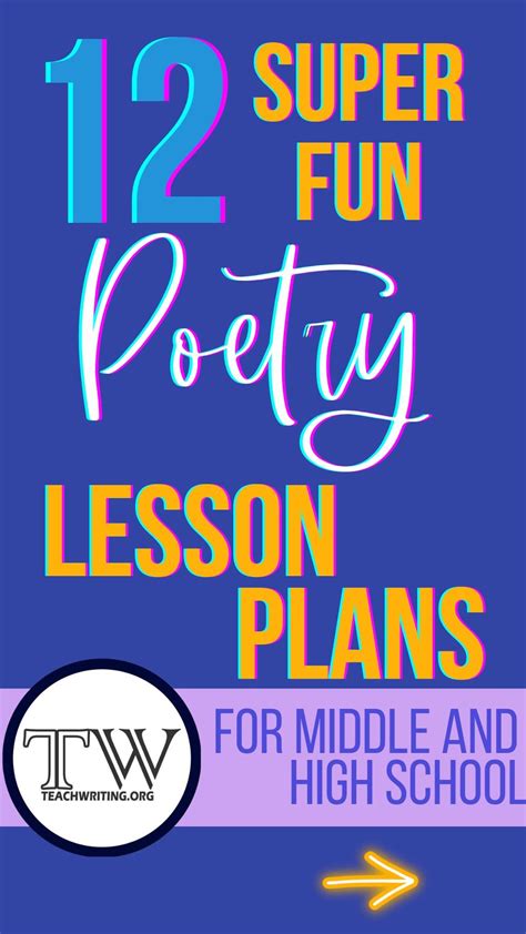 12 Super Fun Poetry Lesson Plans For Middle And High School —