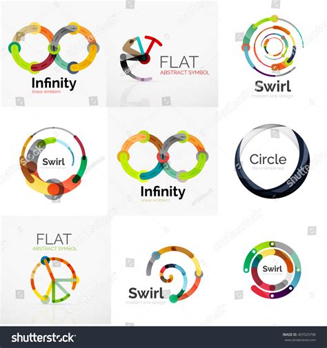 Collection Abstract Circle Logos Minimal Thin Stock Vector (Royalty Free) 407029798 | Shutterstock