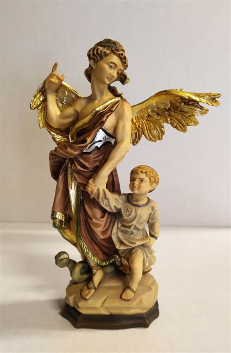 Statue of St. Raphael the Archangel Carved in Wood of Valgardena ...