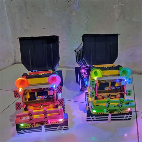 Jual Mobilan Anak Truk Angkutan Pasir Modifikasi Lampu Led Shopee