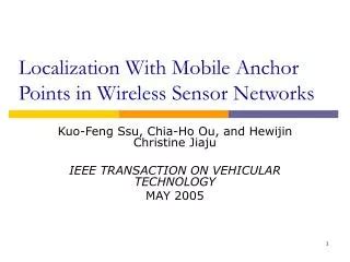 PPT Localization In Wireless Sensor Networks PowerPoint Presentation