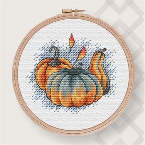 Autumn Miniatures Pumpkins Cross Stitch Pattern