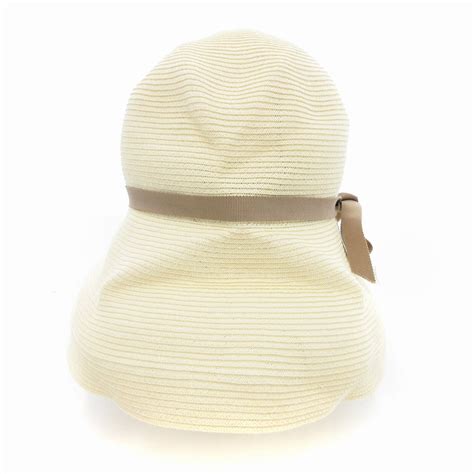 楽天市場中古マチュアーハ mature ha BOXED HAT ボックスハット グログランリボン ペーパーブレード アイボリー