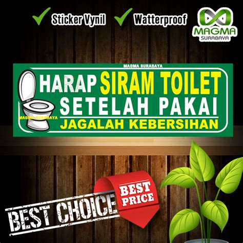 Stiker Jagalah Kebersihan Siram Toilet Setelah Pakai Lazada Indonesia