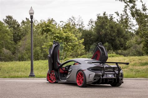 Interesting Color COmbination: Gray Matte McLaren 570S on Red ...