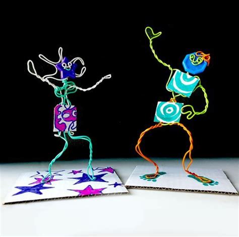 Twisteez Wire Figures | Kinderkunst, Draad kunst, Leer tekenen