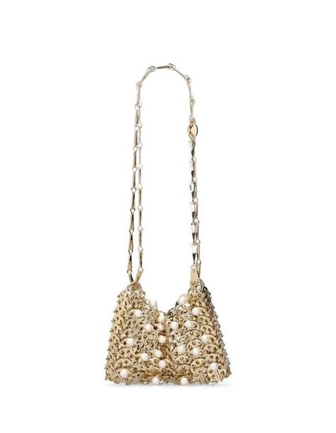 Buy Paco Rabanne Gold And Pearls Nano Bag Golden At Off