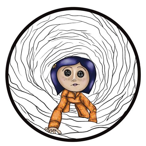 Holographic Coraline Button Eyes In Tunnel Sticker 3 Etsy