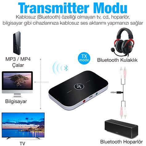 Ally In Kablosuz Bluetooth Ses Alici Verici Receiver Transmitter