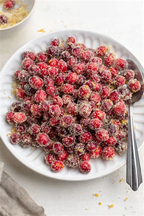 Sugared Cranberries With A Hint Of Orange