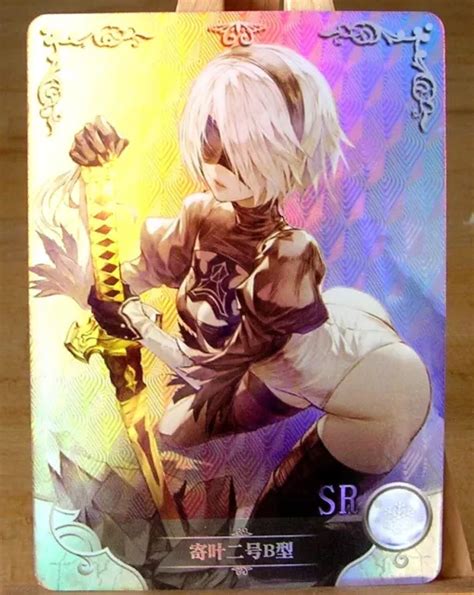 Rare B Nier Automata Carte Sr Anime Waifu Doujin Holo Card Goddess