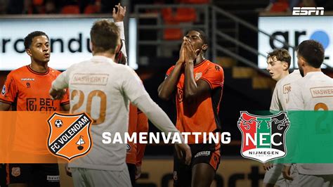 Samenvatting Fc Volendam N E C Gemist Kijk Het Hier