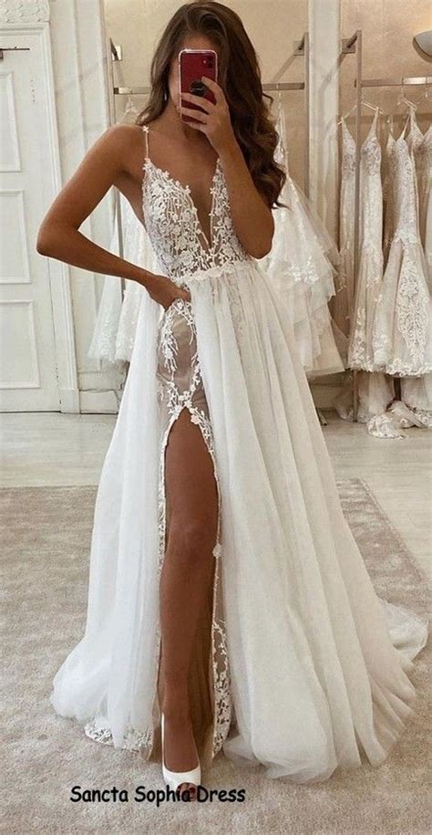 Spaghetti Straps Boho Lace Wedding Dress Artofit