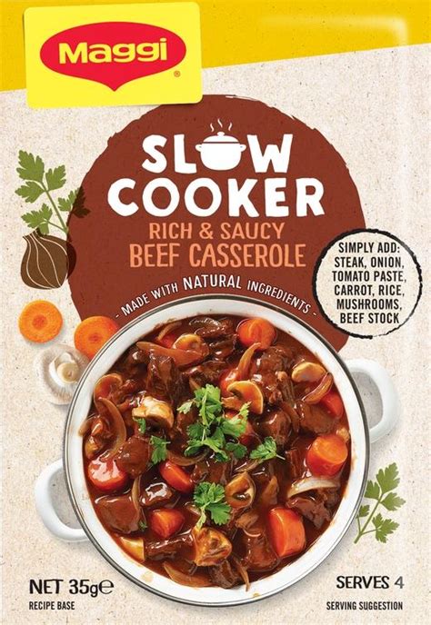 Maggi Nestle Maggi Slow Cooker Beef With Rich Sauce Recipe Base Serves