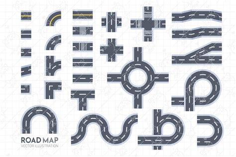 Road Map Clipart Road Top View For Map Grafik Von Foxgrafy Creative