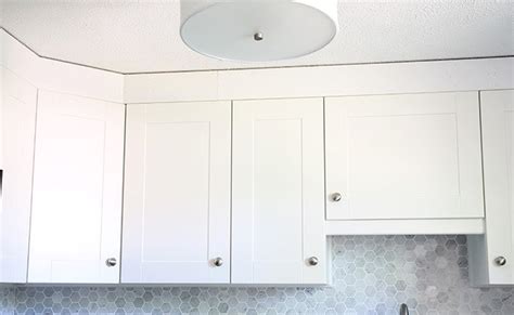 How to Add Crown Molding to Kitchen Cabinets - Just a Girl and Her Blog