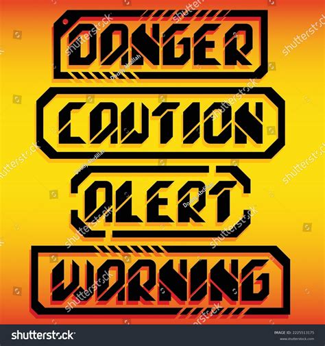 Warning Sign Label Sticker Graphic Stock Vector (Royalty Free ...