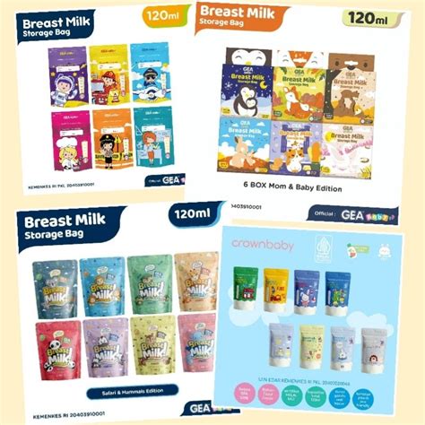 Jual Kantong Asi GEA CROWN BABY 120ml Breast Milk Bag Isi 30