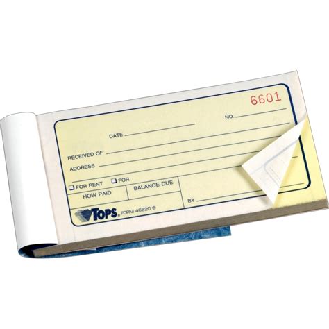 Tops Top46820 Carbonless Money Receipt Books 1 Each