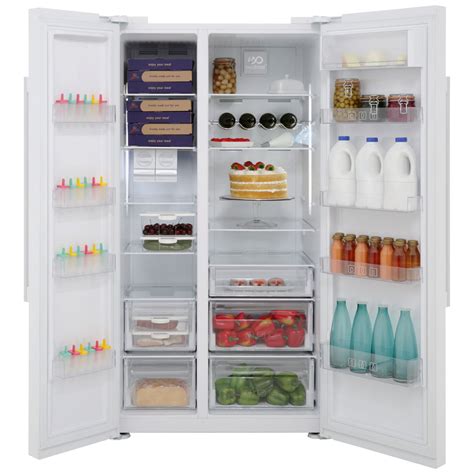 Beko Asl141w 91cm Frost Free American Fridge Freezer Gloss White 5023790032896 Ebay